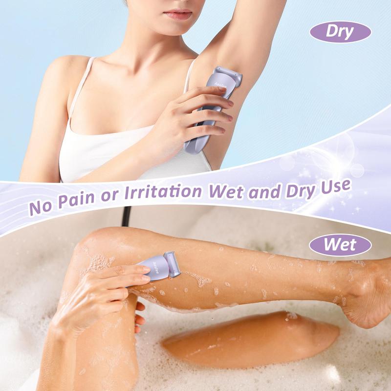 Electric Razor for Women, 1 Box Waterproof Wet & Dry Use Electric Shaver, Portable Gentle Lady Shaver for Home Travel, Women Hair Removal Tool