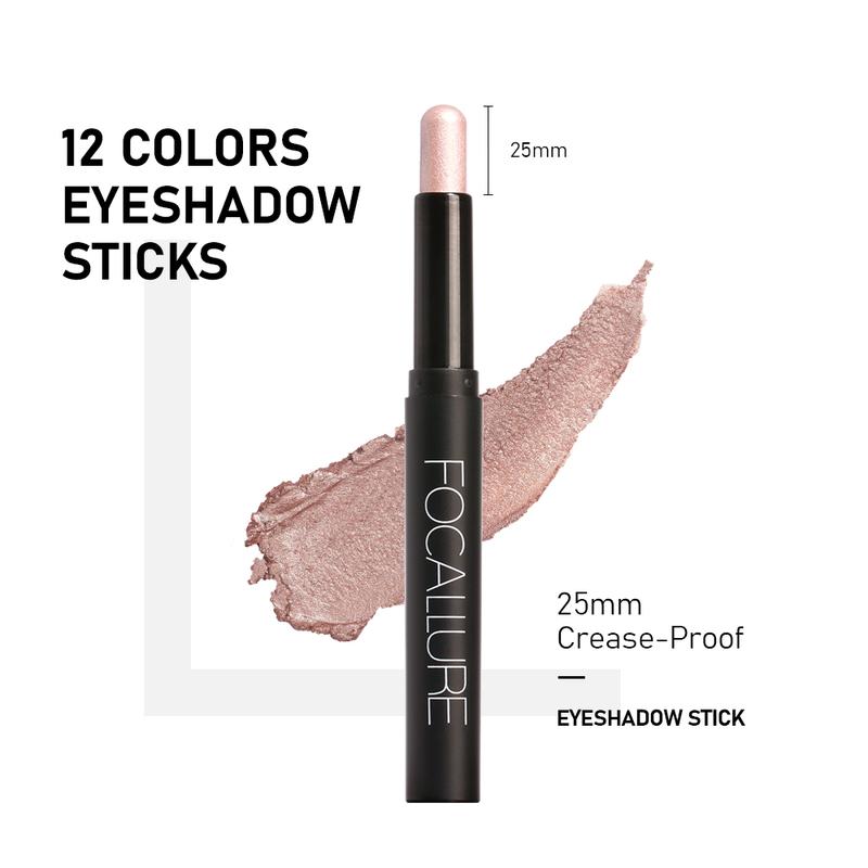 [Gift] Focallure Matte and Shimmer Cream Eyeshadow Pencil #08 COPPER, Shimmer Cream Eyeshadow Stick, High Pigmented Eyeshadow, Highlighter Eye Liner, Multi-Dimensional eyes Look