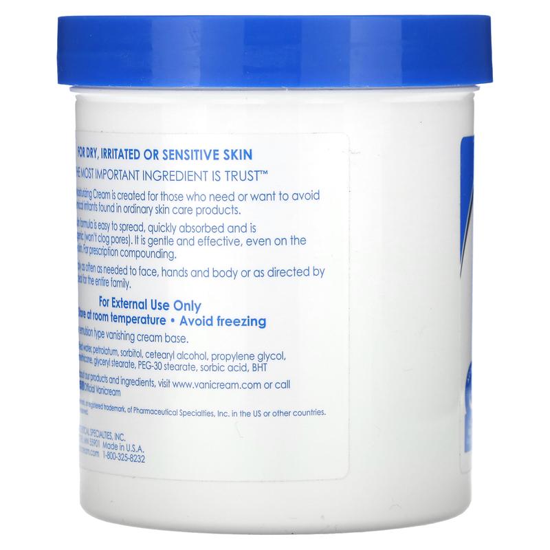 Vanicream Moisturizing Cream, For Dry, Irritated or Sensitive Skin, 1 lb (453 g)