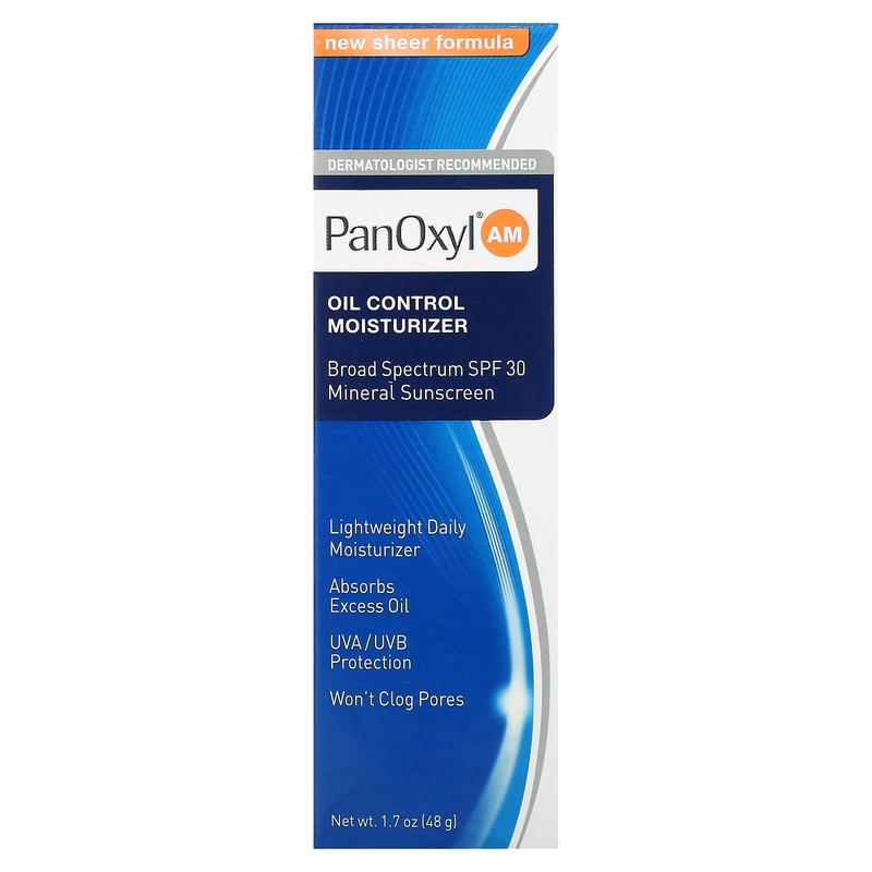 PanOxyl AM, Oil Control Moisturizer, SPF30, 1.7 oz (48 g)