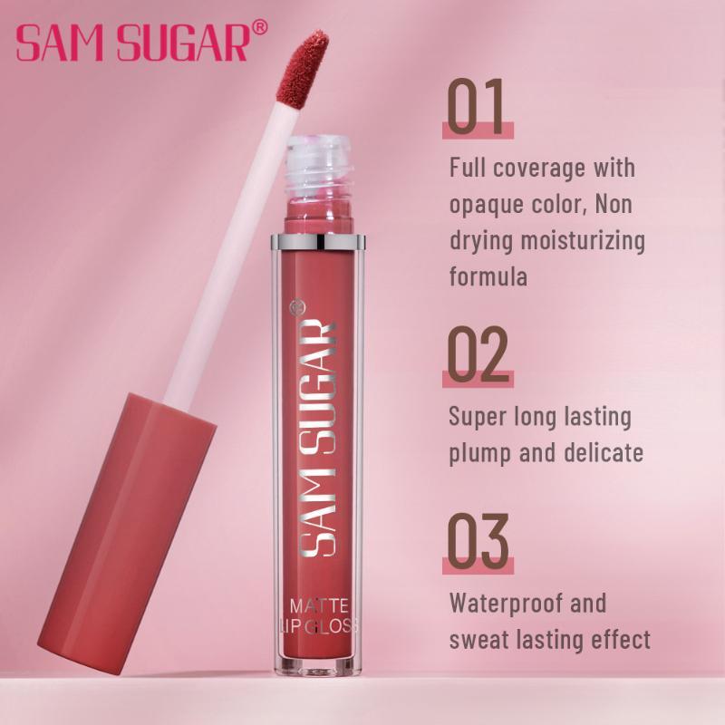 Long Lasting Matte Liquid Lipstick Set, 6 Counts box Waterproof Non-stick Cup  Lip Gloss, Suitable for Women and Girls Daily Use, Lip Makeup Accessories