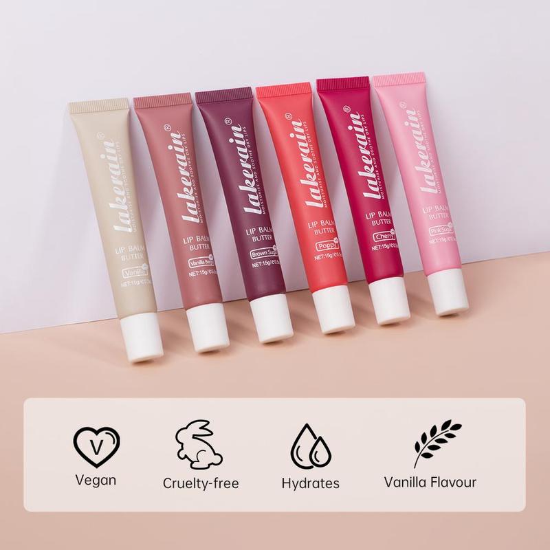 Moisturizing Lip Butter Balm, 3 Counts set Hydrating Lip Mask, Lip Care Product for Women & Girls, Daily Skincare Product