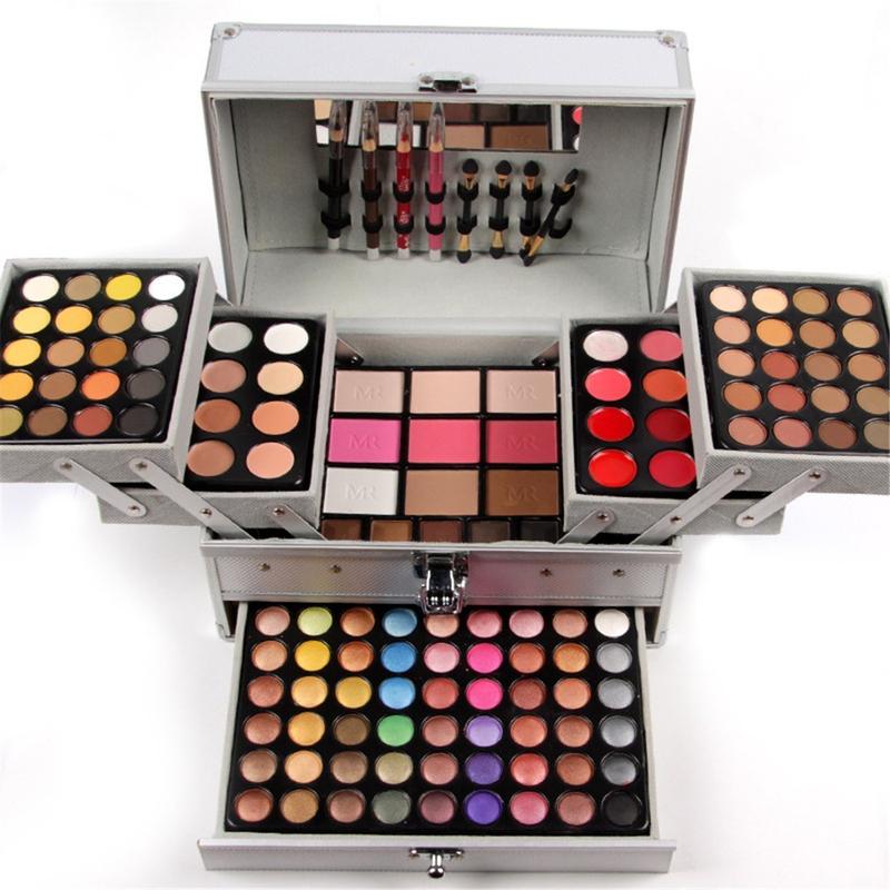 All-in-One Holiday Makeup Gift Set Xmas Essential Starter Bundle Include Eyeshadow Palette Lipgloss Concealer Blush Eyebrow Foundation  Powder Eyeliner Pencil