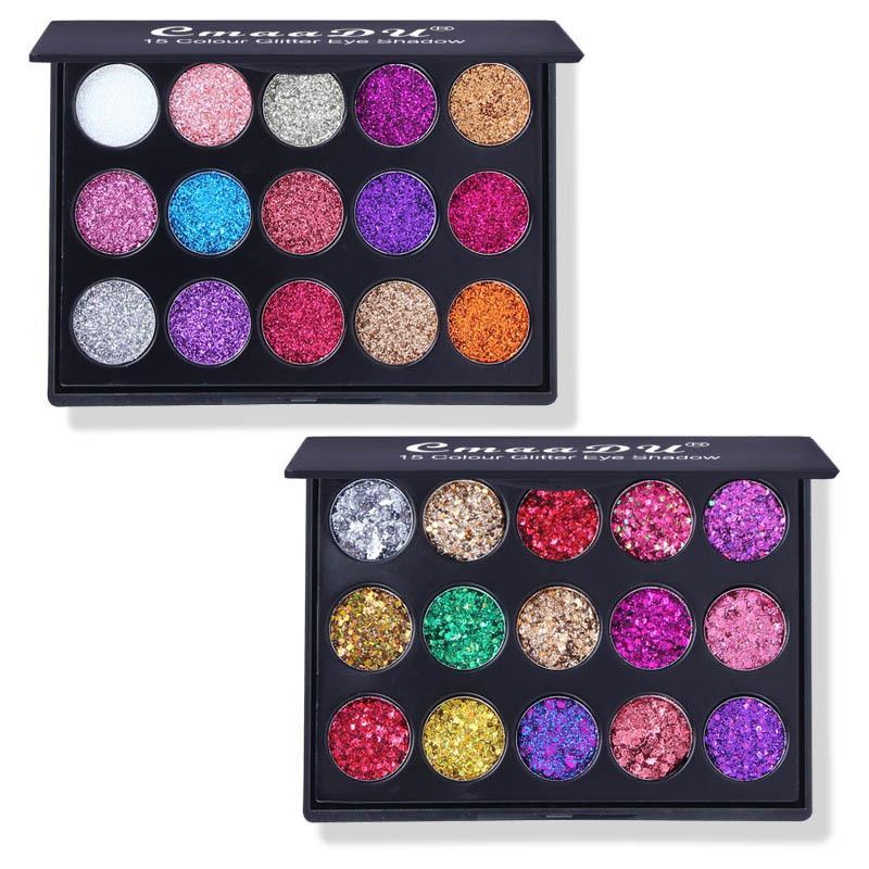 15 Color Glitter Eyeshadow Palette, Shimmering Eye Shadow Makeup Palette, Colorful Eye Makeup Products for All Styles and Occasions