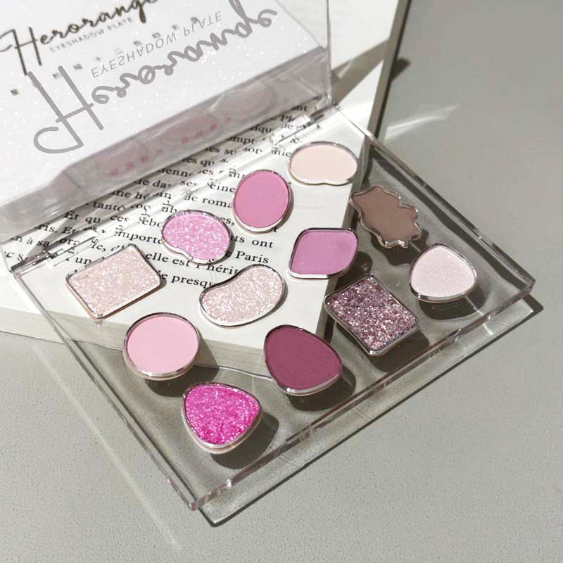 12 Color Eyeshadow Palette, Shimmering Eye Shadow Makeup Palette, High Pigmented Blendable Eyeshadow Powder, Long Lasting Shimmering Eye Shadow Makeup Product