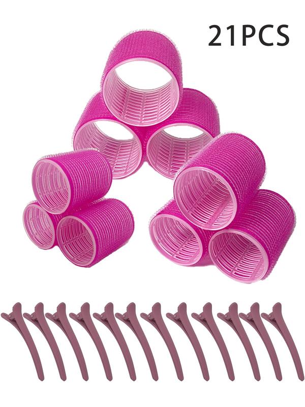 Plastic Mixed Size Hair Roller Set, Easy Styling Curling Hair Tubes and Hair Clip, Hairstyle Accessories for Women for Fall Festival daily Use, Hair Accessories Sets, Fall Outfits, Fall Freshness,  Fall Sets