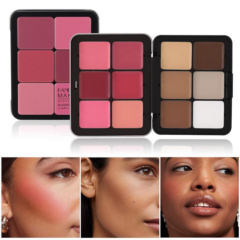 12 Color Blush Palette, Long Lasting Matte Blush Palette for Christmas Gift, Multipurpose Concealer Highlighter Palette, Makeup Palette for Women & Girls