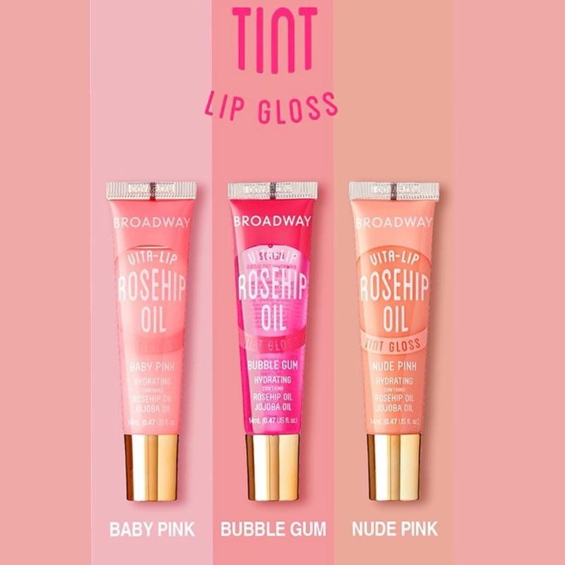 Ruby Kisses Broadway Vita-Lip Moisturizing, Soothing, & Super Shiny Tinted Lip Gloss