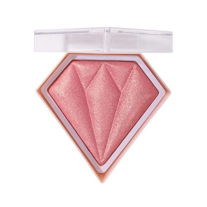 Diamond Shaped Glowing Powder, Glitter Highlighter Palette, Shimmering Highlighter Pearly Makeup Powder, Facial Brightening Nose Contouring Powder