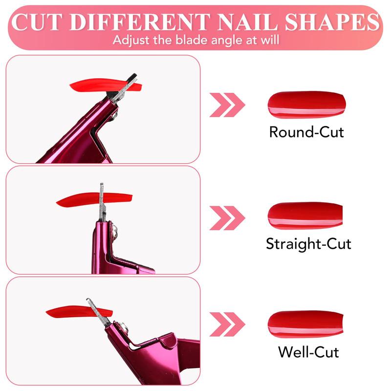 Stunning False Nail Clippers with Magnets! Made of Stainless Steel, these Nail Cutters are perfect for Acrylic Nails. Comes with 15Pcs Small Magnets, Ideal for Salon Nail Art. Your Go-To Nail Clippers for Precise Nail Point Trimming!