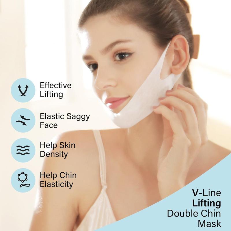 V Line Shaping Face Mask, Double Chin Reducer, Lifting Firming Moisturizing Hydrogel Masks for Smooth Wrinkle Prevention