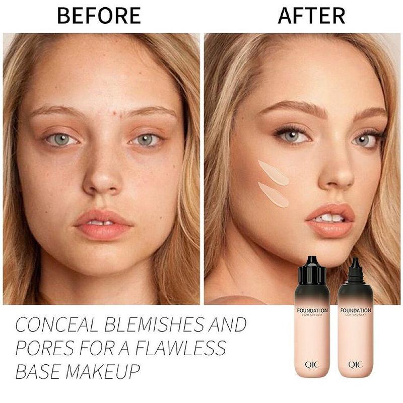 Flawless Liquid Foundation, Lightweight Moisturizing Concealer Foundation, Full Coverage Flawless Makeup Cream, Makeup Product