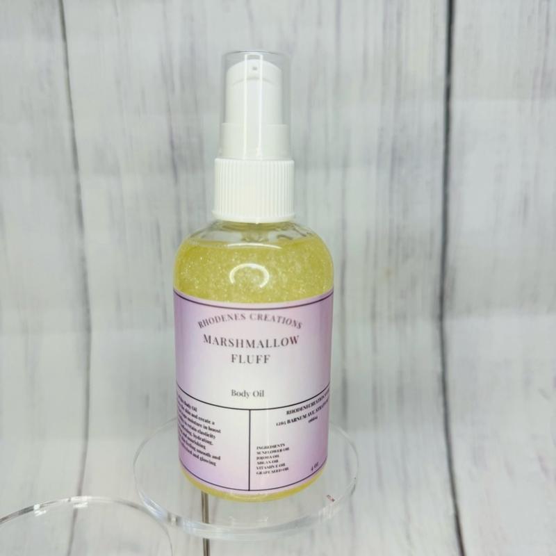 Marshmallow fluff scented body oil