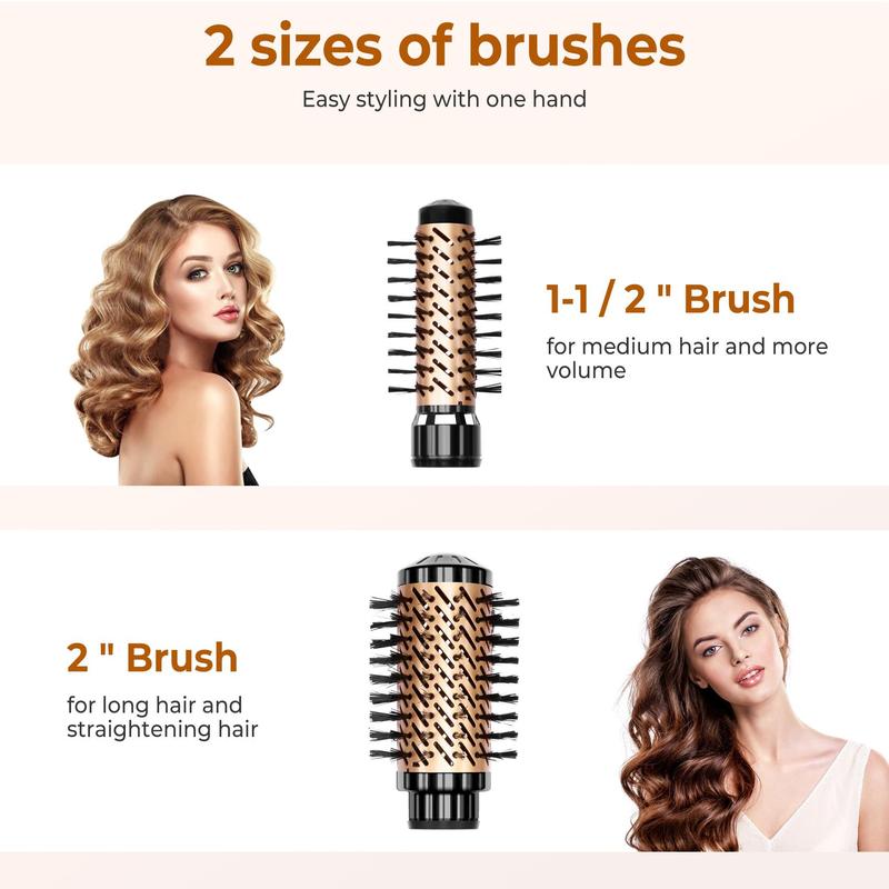 Double-ended Automatic Rotating Hair Dryer Brush, Professional Hair Styling Comb with 3 Speed Modes, Hair Styling Tool for Home & Salon Use, Gift For Halloween & Christmas & Fall, Straighteners, Winter Gift