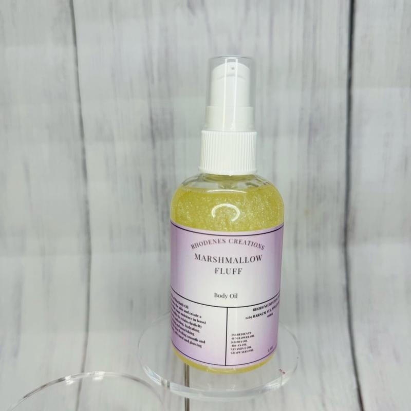 Marshmallow fluff scented body oil