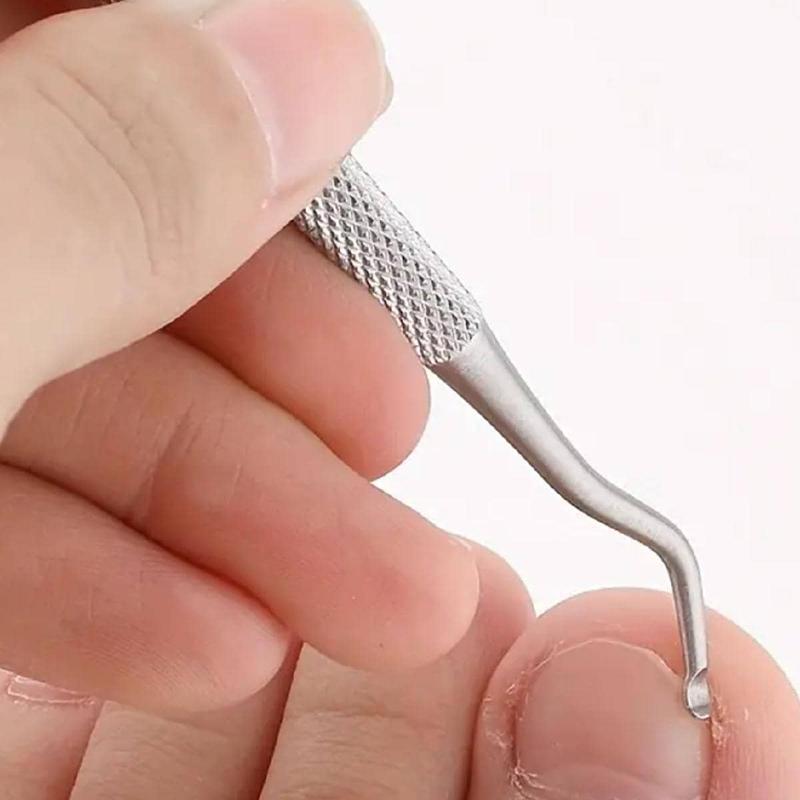 Double Head Nail Cuticle Trimmer Stick, Nail Care Pusher with Curved Design, Nails Dead Skin Remover for Daily Cleaning