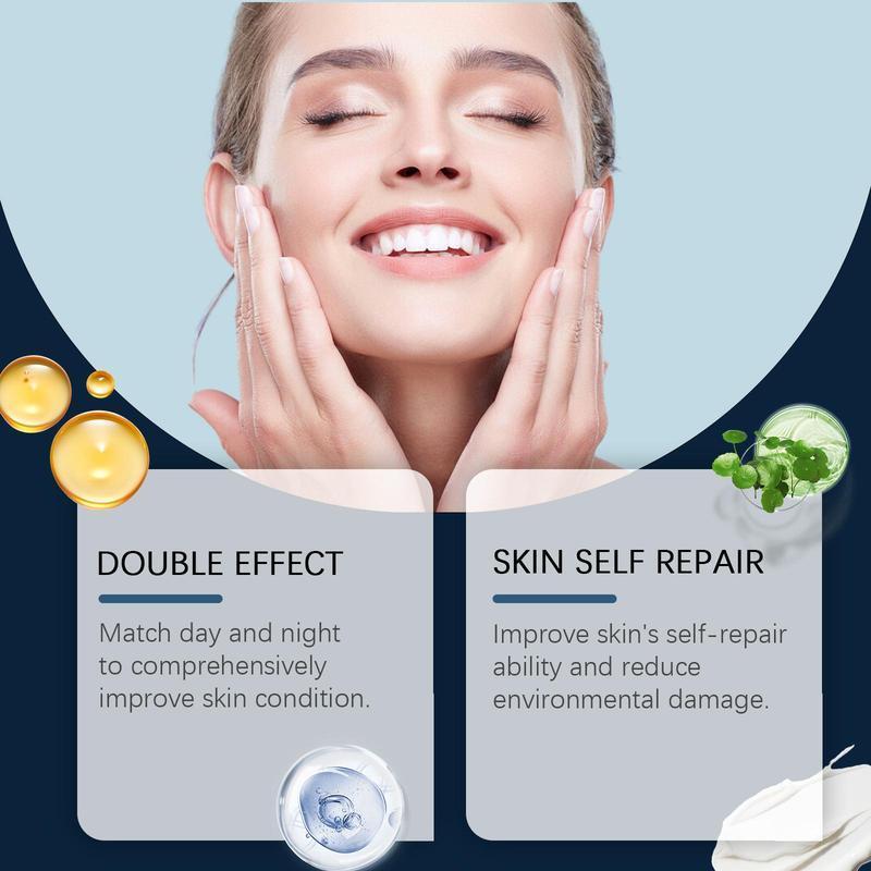 Day & Night Face Cream, 2counts set Moisturizing Facial Cream, Hydrating Skin Care Kit, Personal Skin Care Product for Women & Men, Christmas Gift