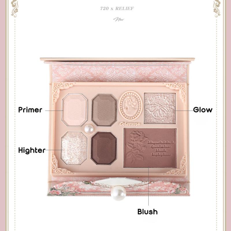 Colorrose Pearl Relief Comprehensive Palette Eyeshadow Makeup - Choose from 2 Color Schemes - Daily Milk Tea or Gentle Mocha - Cosmetic eyeshadow makeup