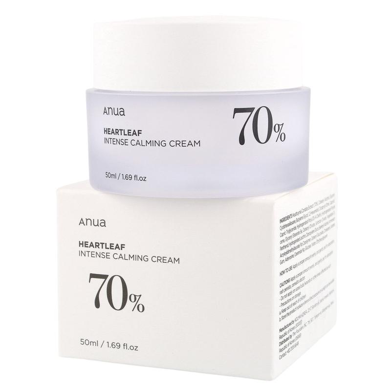 ANUA Heartleaf 70 Intense Calming Cream 50ml, Soothing Moisturizer for Sensitive Skin, Hydrates, Repairs Skin Barrier, Lightweight, Calming Skincare