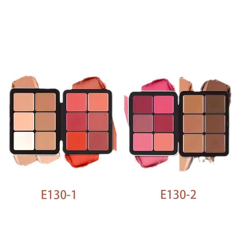 6 Color Cosmetic Concealer & 6 Color Blush Palette, Long Lasting Makeup Palette, Tinted Facial Contouring Makeup Products, Summer Gift, Girly Room Accessories Makeup