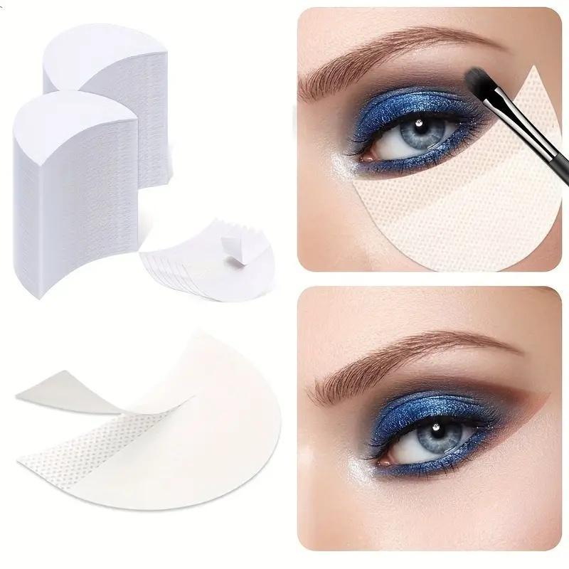 Eye Makeup Shields, 100pcs set Strong Self-adhesive Eyeshadow Pads, Multifunctional Protector Guards for Eyeliner, Mascara and Lip Makeup Application, Christmas Gift