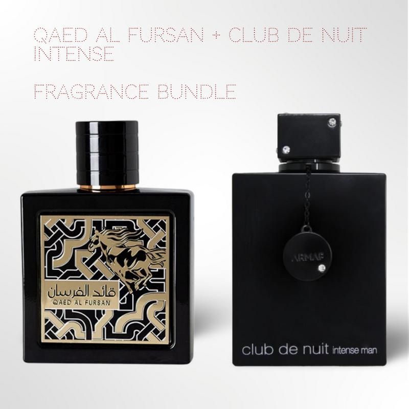 Laattafa Qaed Al Fursan + Club De Nuit Intense 100ml (3.4 Fl oz) Long Lasting Perfume - Value Bundle - Fragrance Gift Bundle