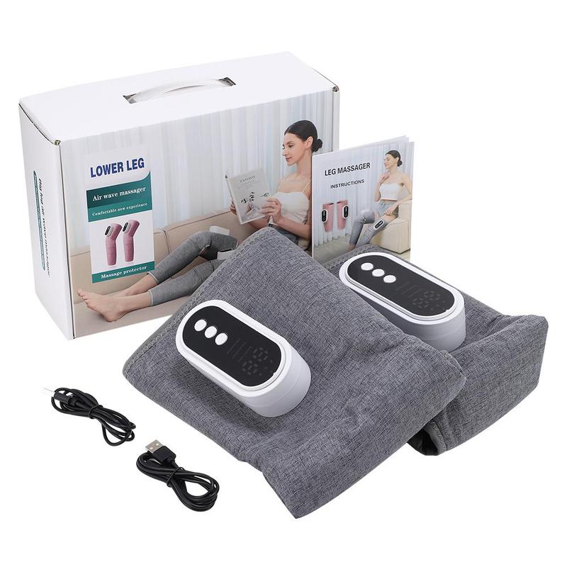 Electric Thigh Calf Leg Massager, 2 Counts set Type-c Rechargeable 3 Speed Hot Compress Knead Leg Massager, Leg Massage Device for Women & Men