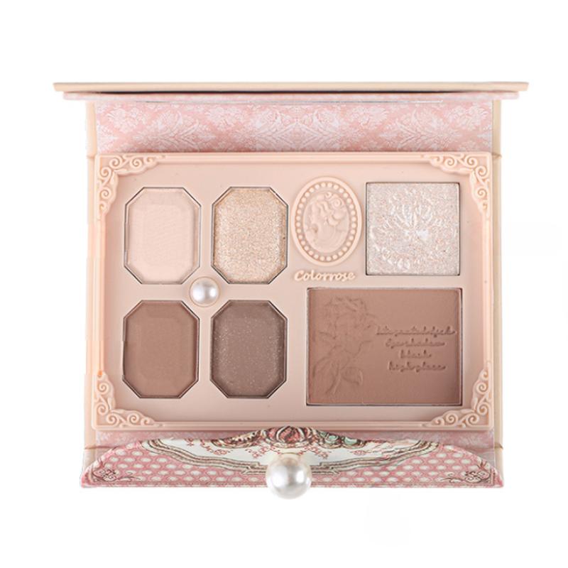 Colorrose Pearl Relief Comprehensive Palette Eyeshadow Makeup - Choose from 2 Color Schemes - Daily Milk Tea or Gentle Mocha - Cosmetic eyeshadow makeup