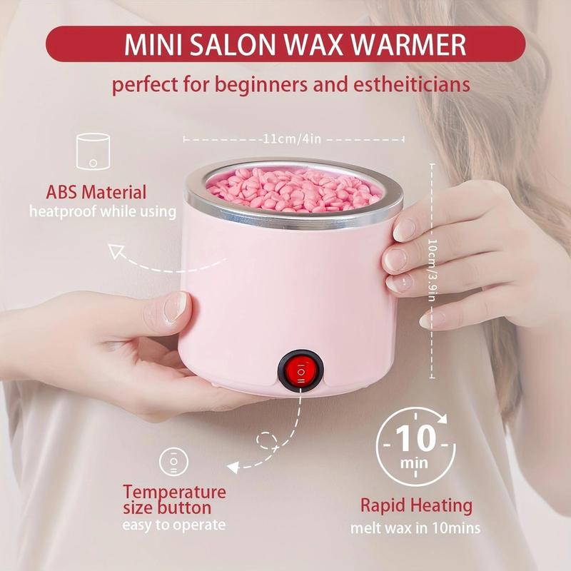 Waxing Brazilian Kit, 1 Set Wax Warmer Kit, Waxing Kit for Women, Wax Warmer for Hair Removal, At Home Permanent Hair Removal Kit for Face, Body, Bikini