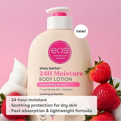 NEW SALE!!eos Shea Better Body Lotion, 24-Hour Moisture Skin Care, Lightweight & Non-Greasy, Made with Natural Shea, Vegan, 16 fl oz