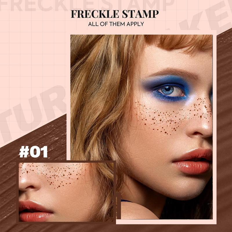 Freckle Stamp, Waterproof Long Lasting Disposable Freckle Seal Air Cushion, Natural Makeup Stamp, Makeup Tool for Women & Girls