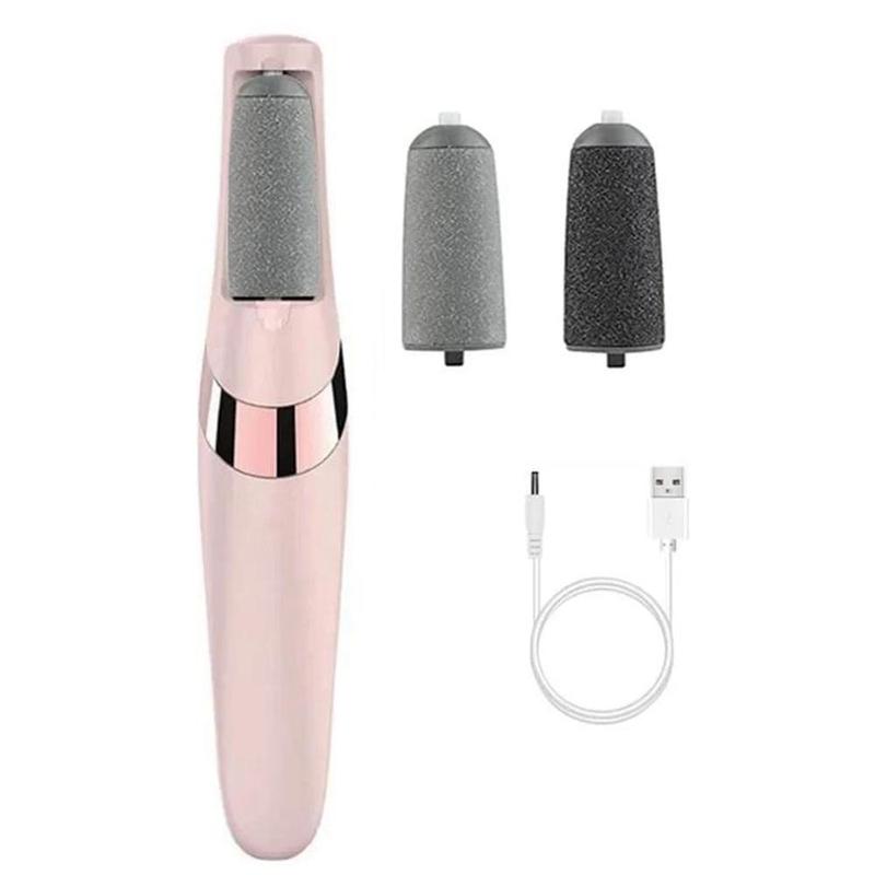 Electric Foot File, 1 Set Rechargeable Foot File Tool with Replacement Heads, Professional Foot Care Tool for Home & Salon Use