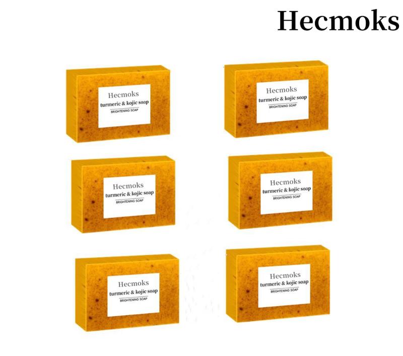 HECMOKS Lemon Turmeric Kojic Acid Soap,Lemon & Turmeric Kojic Acid Soap: Your Dark Spot Remedy