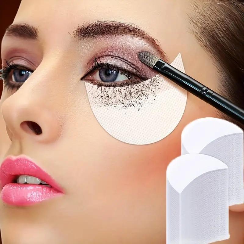 Eye Makeup Shields, 100pcs set Strong Self-adhesive Eyeshadow Pads, Multifunctional Protector Guards for Eyeliner, Mascara and Lip Makeup Application, Christmas Gift