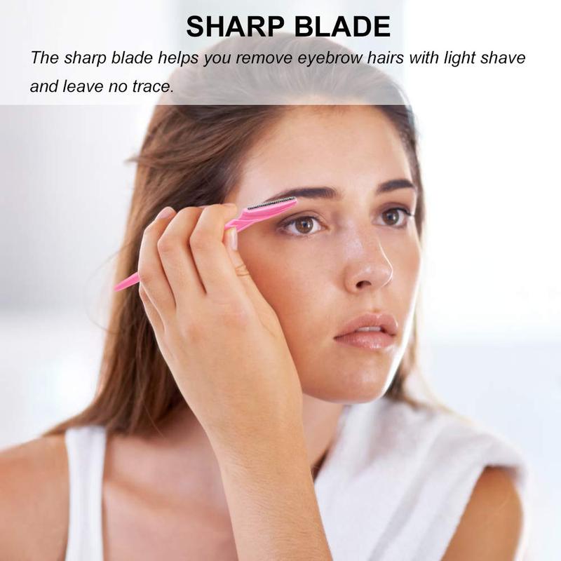 12 Pcs  set Multi-color Stainless Steel Eyebrow Razor, Summer Sharp Blade Anti-scratch Design Eyebrow Trimmer, Manual Gentle Eyebrow Trimmer for Eye Brow Shaping，Eyebrow Knife, Scraping Knife, Novice Eyebrow Knife, Eyebrow Trimmer