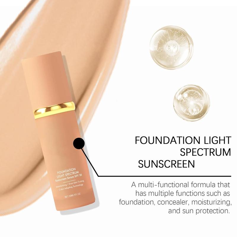 BLACK FRIDAY SALE Biomimic Foundation 4 in 1 - Medium Spectrum, Liquid Foundation for Flawless, Natural Looking Finish Waterproof SPF 50+ (30ML)​