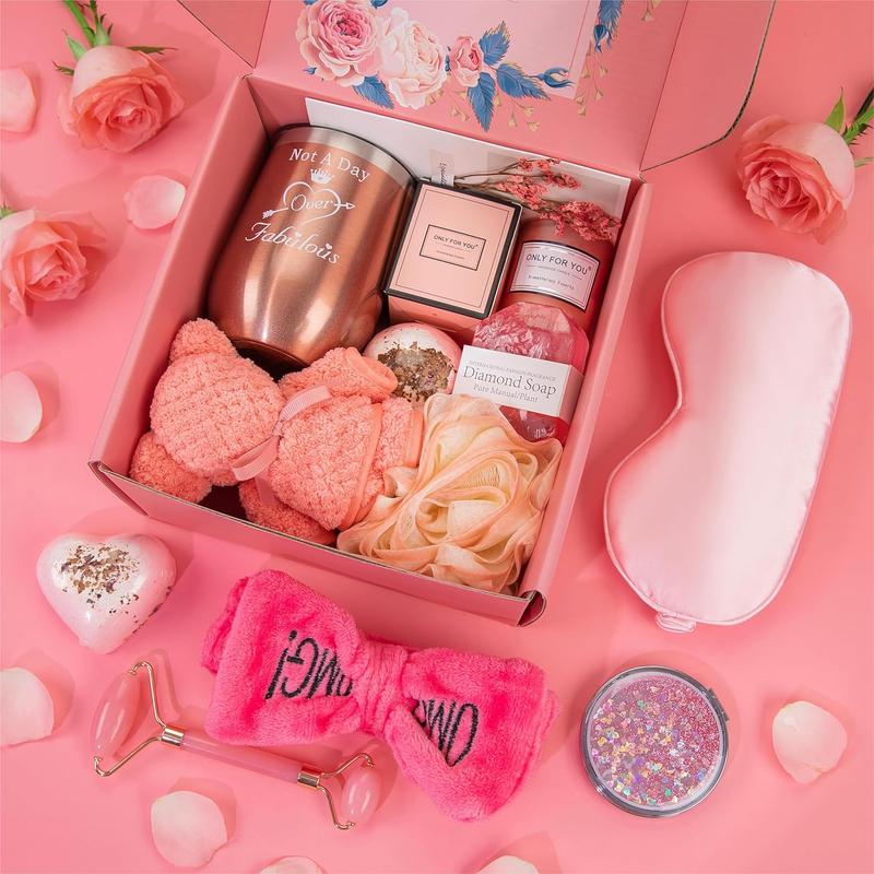 Birthday Gifts for Women,Gifts Basket for Women Rose Bath Relaxing Gift Set Self Care Package  Female Birthday Gift Ideas Box for Girlfriend Sister  Friend Wife Bestie Birthday Presents