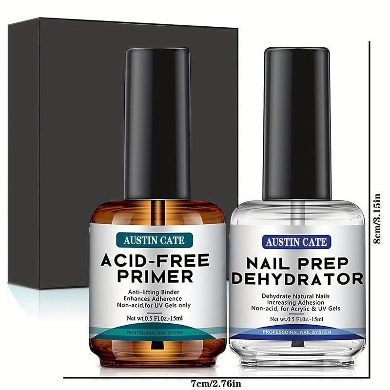 Nail Art & Nail Polish, 1 Box Acid-free Natural Nail Prep Primer, Fast Drying Nail Art Primer, Non-acid Formula Nail Art Primer, Gift Box Set