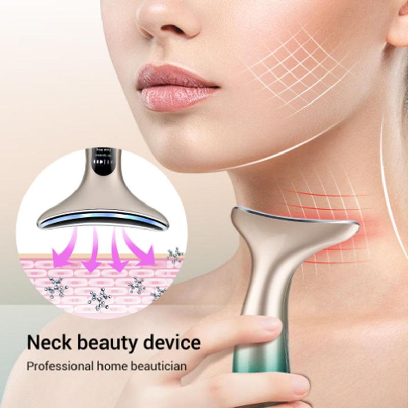 EMS Microcurrent Neck Importer Firming & Lifting Beauty Instrument, 1 Set Four Modes Three Intensities Skin Care Machine For Women