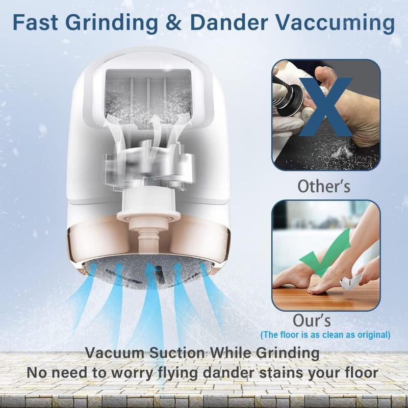 Electric Foot Callus Remover with Vacuum, Professional Pedicure Tools Kit for Powerful Pedi Feet Care, Electronic Foot File