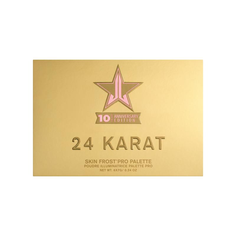 24 Karat Skin Frost Pro Highlighter Palette - 6 Highlighter Shades for Face & Body