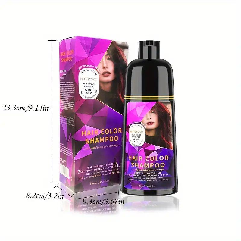 Hair dye Shampoo, Quick hair dye,hair care, Fruity aroma, Various colors available, 3-In-1 Plant extracts Natural Shampoo, Long Lasting, Ammonia-Free, Haircare, Mild (500 mL)