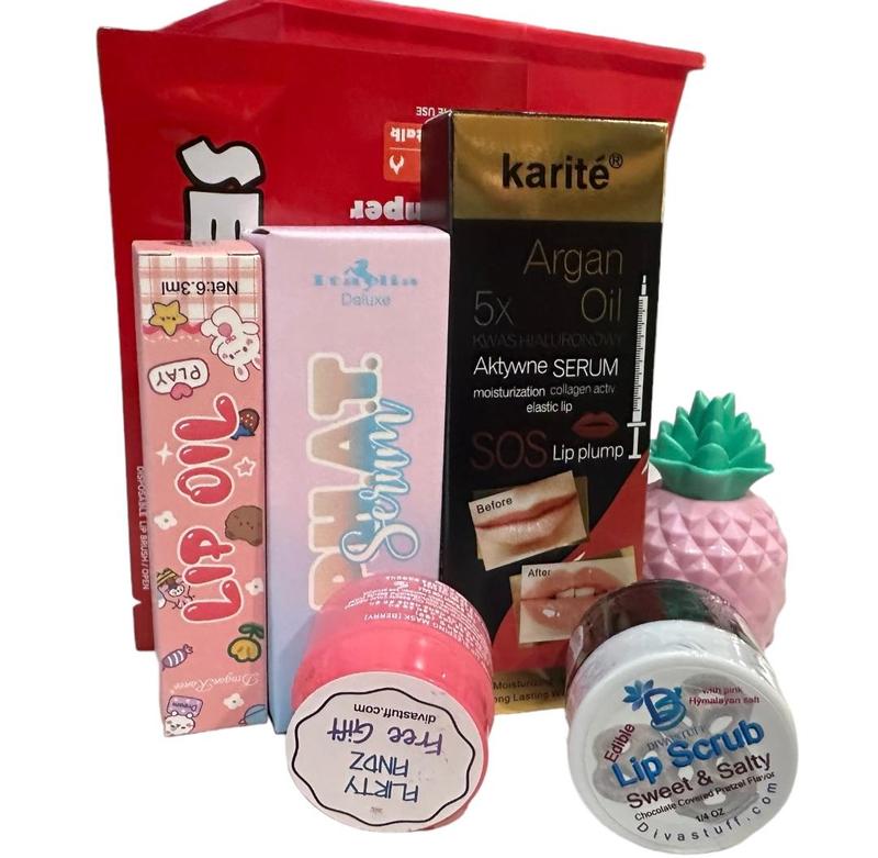 The Kissing Kit, 5 Products to Help Perfect Your Pout Lip Plumper Lip Scrub Nourishing Balm