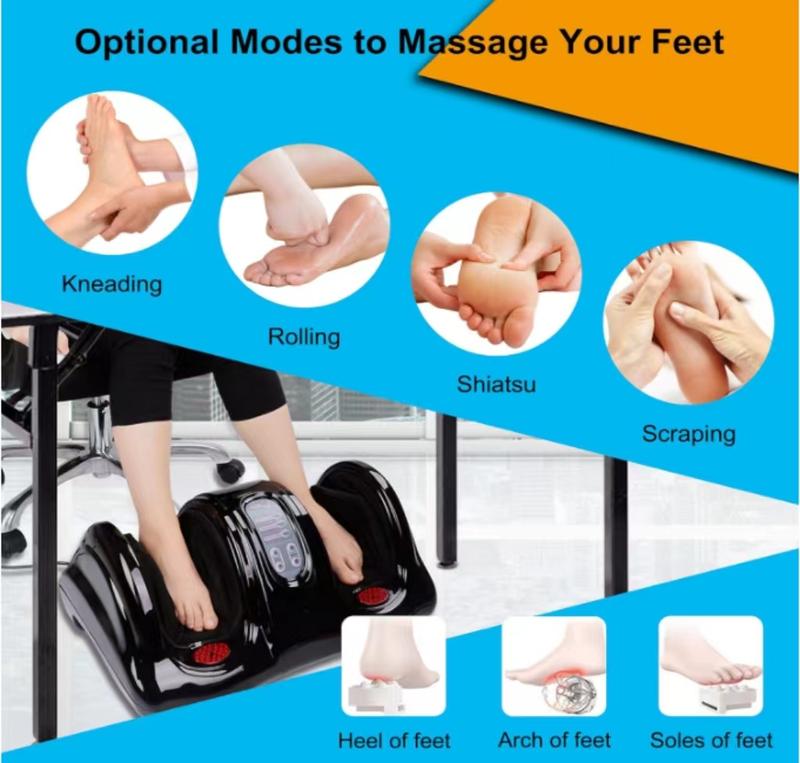 2024 New Shiatsu Foot Massager Machine. Soothing Heat, Deep Kneading Therapy, Improve Blood Circulation and Foot Wellness. Amazing Gift for parents, husband and wife, drivers, office workers, and hardworking homemakers after a long day!