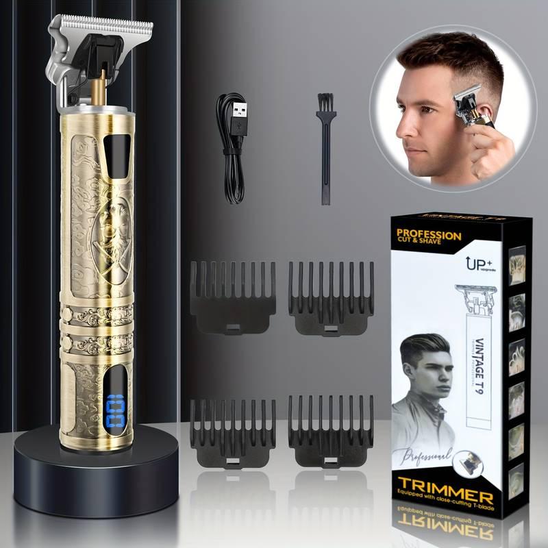 Professional Barber's Grooming Kit, Rechargeable Hair Trimmer & Beard Clipper with LCD Screen, Great for Barbershop Salon Home Use, Christmas Gift