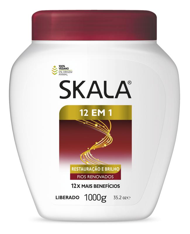 Skala 12 in 1 Conditioning Treatment Cream for All Hair Types - Net 35.27 Oz (Pack of 1) - Vegan Conditioner Haircare