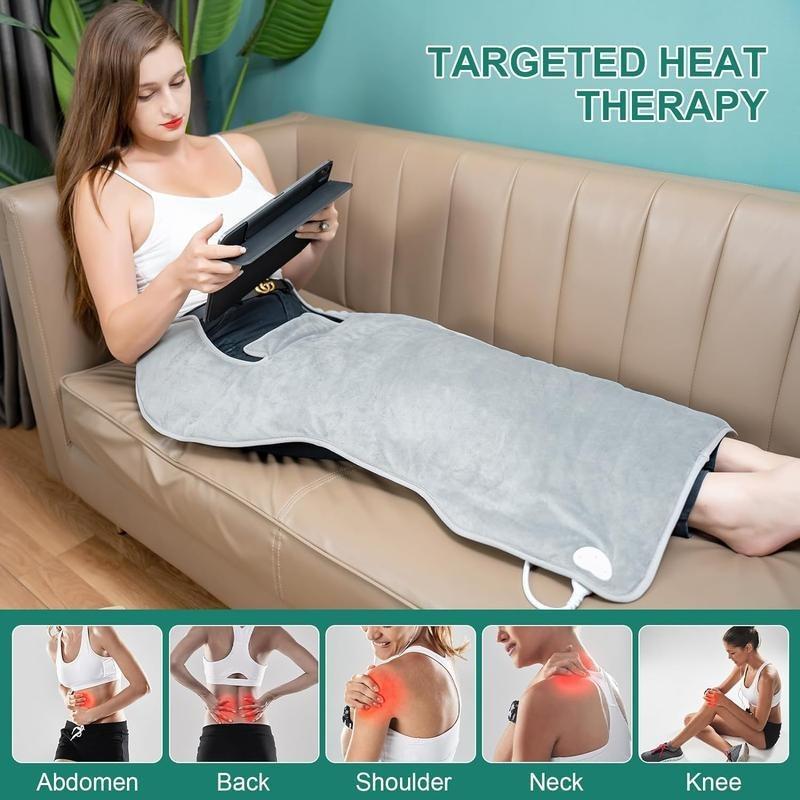 Electric Heating Neck Massager, 6 Heat Settings 4 Timers Auto Off Neck Heating Pad, Neck & Shoulder Heating Pad for Pain Relief