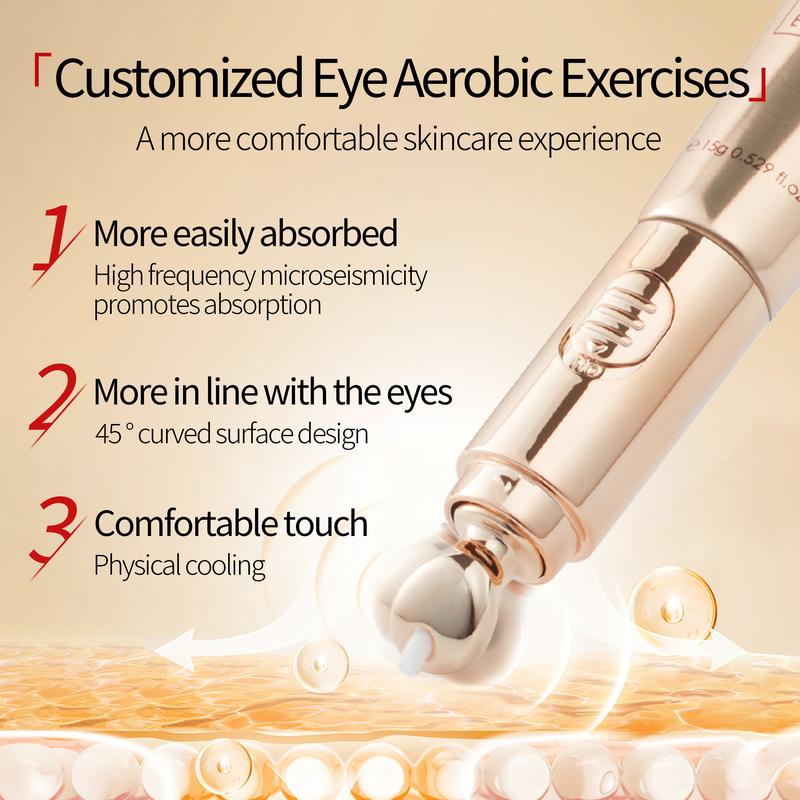 [MULTI-EFFECT] EYE CREAM, Electric Massager eye cream, effectively reduces eye puffiness, fine lines, dark circles, and eye bags, quickly absorbs and deeply moisturizes the eye area, providing comfortable skin care.