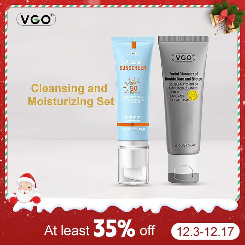 VGO-Skincare Sunscreen and Face Wash Set for Complete Comfort-Live