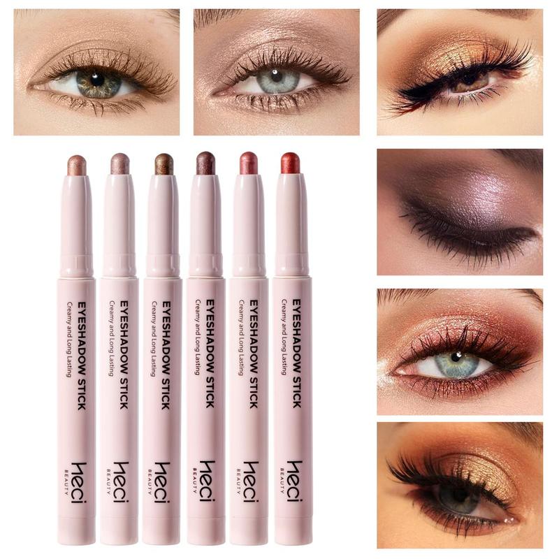 Shimmering Eye Shadow Stick, Long Lasting Glitter Eye Shadow Pen, Eye Brightening Make up Stick, High Pigmented Eye Shadow Pen